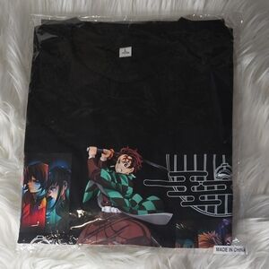 Demon Slayer Infinity Castle The Movie Black T-Shirt New Sealed Kura Sushi Promo